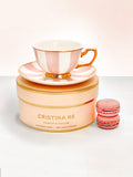 Teacup & Saucer Blush Stripes