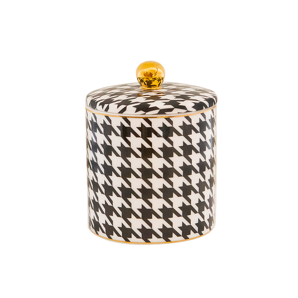 Ebony Houndstooth Candle - Fig Tree