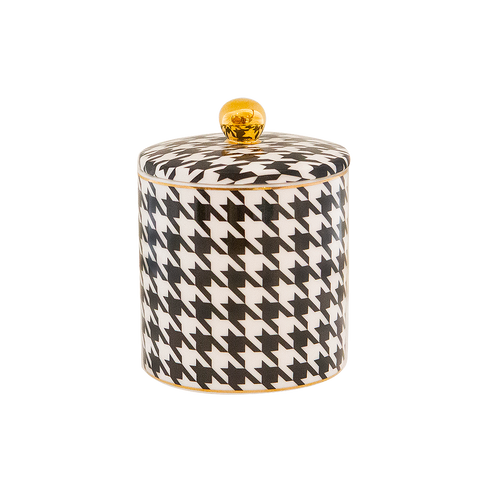 Ebony Houndstooth Candle - Fig Tree