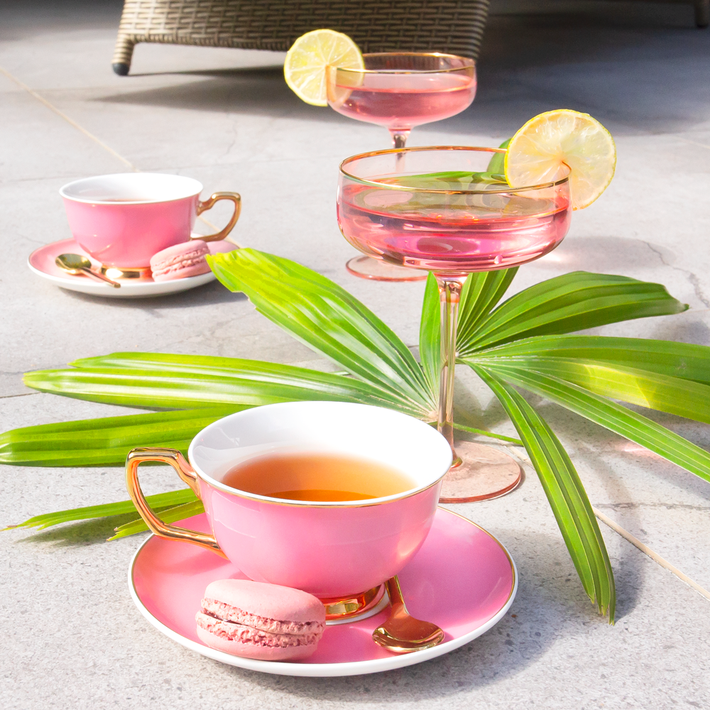 Teacup & Saucer Candy Pink