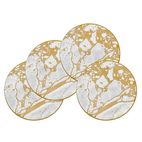 White Celestite Set of 4 Drink Coasters