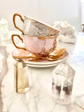 Teacup & Saucer Rose Quartz