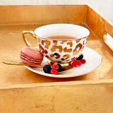 Teacup & Saucer Louis Leopard Gold