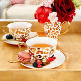 Teacup & Saucer Louis Leopard Gold