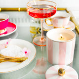 Blush Stripe Candle - Strawberry Champagne