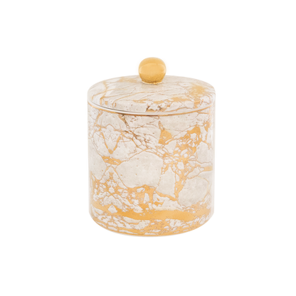 White Celestite Candle - Pomegranate