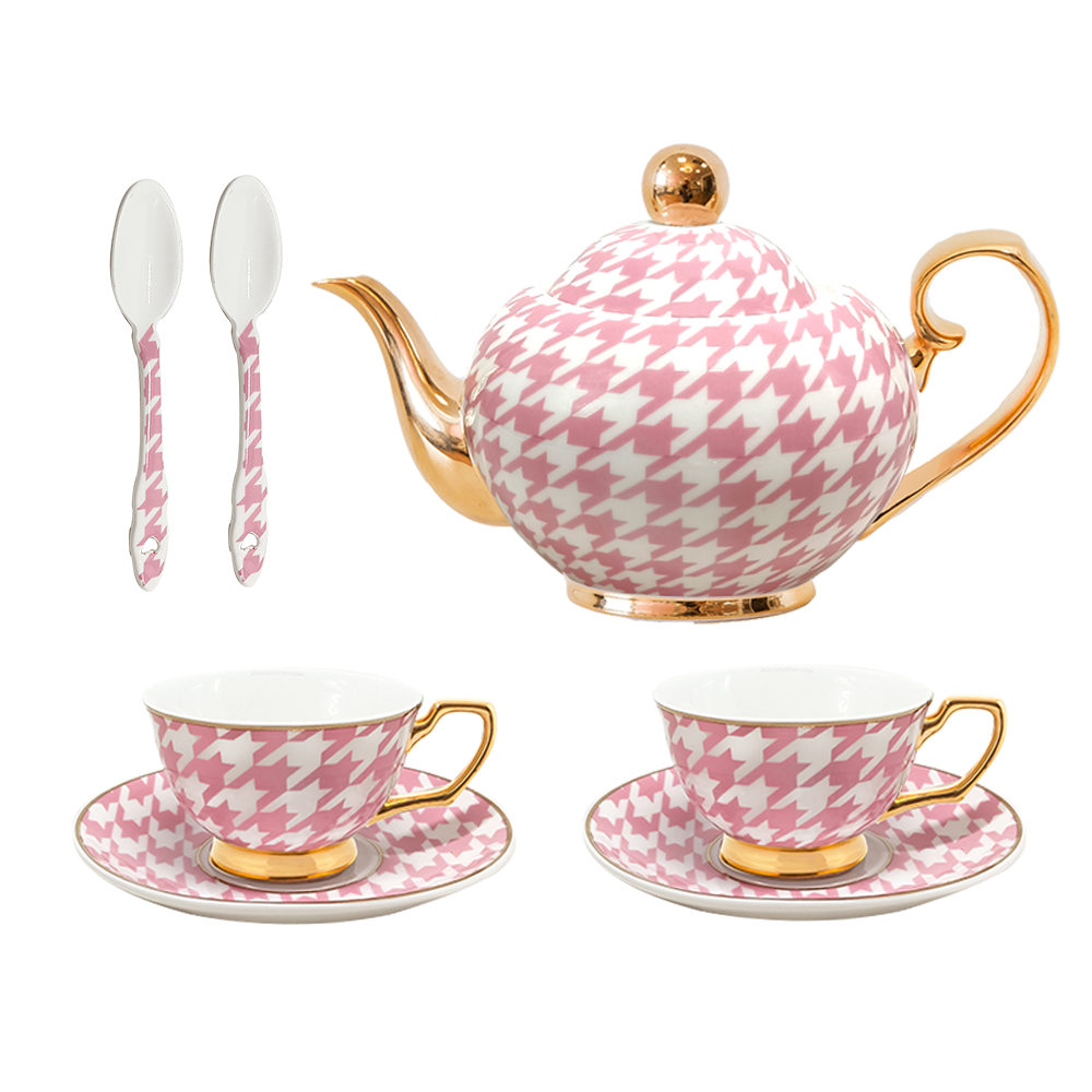 Petite Tea Set Houndstooth