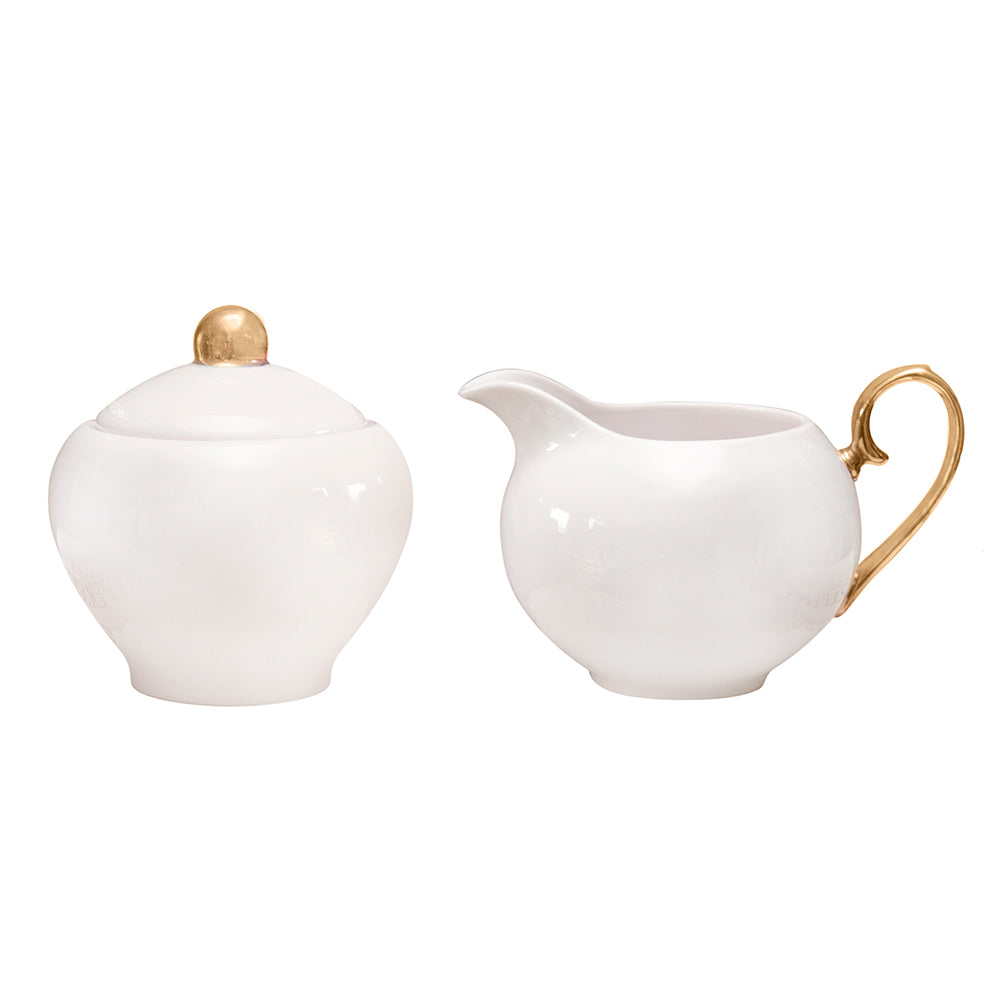 Sugar Bowl & Creamer Ivory