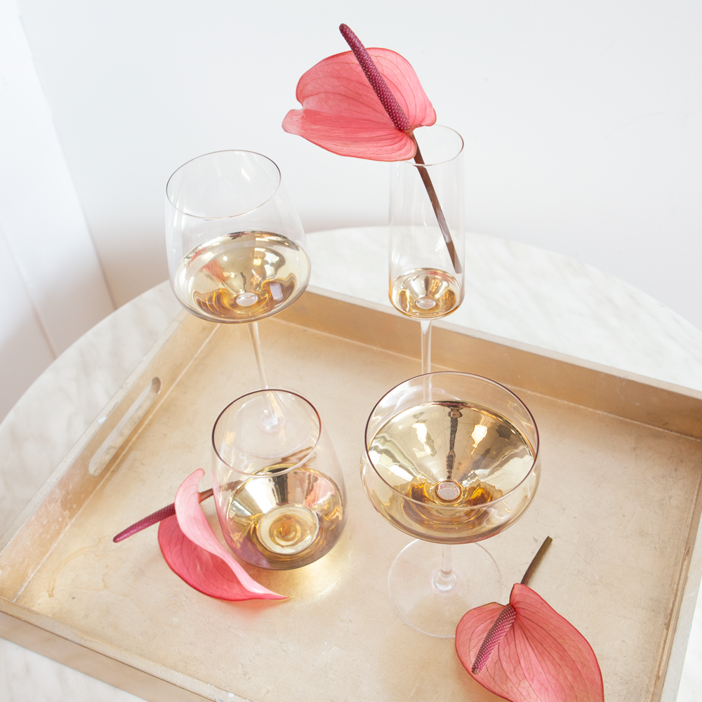 Wine Glass Estelle Gold Set of 2