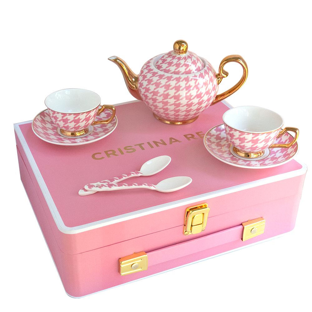 Petite Tea Set Houndstooth