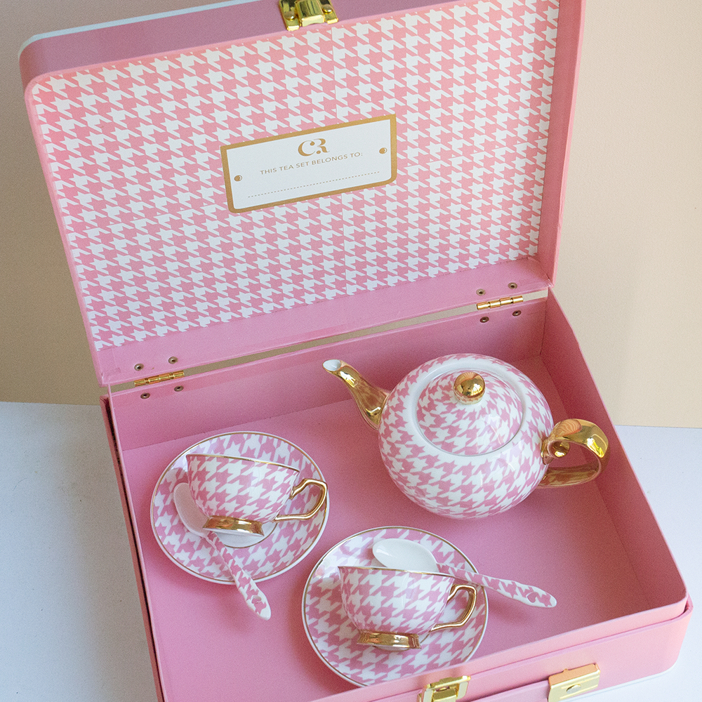 Petite Tea Set Houndstooth